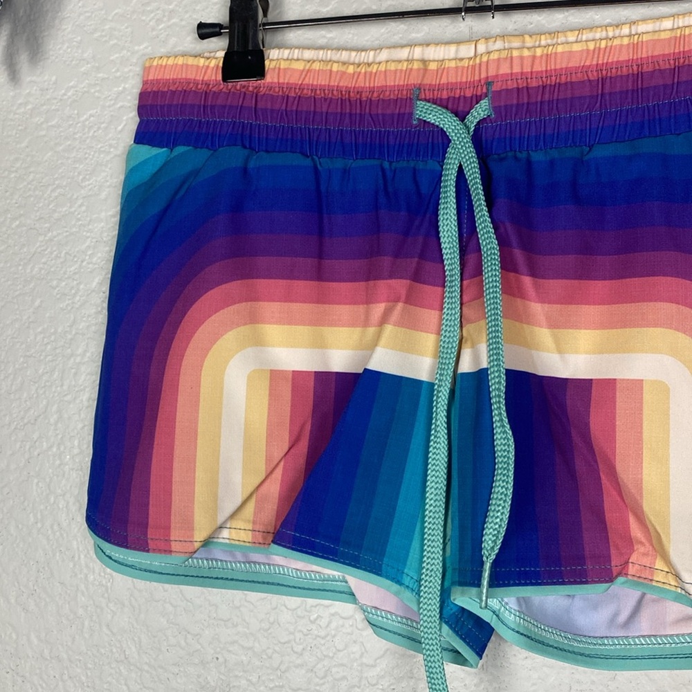 Niyama Sol rainbow retro glow sport shorts - Picture 3 of 7